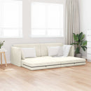 Gulvsovesofa Creme 213 x 70 x 77 cm Fløjl