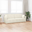 Gulvsovesofa Creme 213 x 70 x 77 cm Fløjl