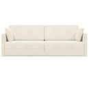 Gulvsovesofa Creme 213 x 70 x 77 cm Fløjl