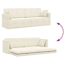 Gulvsovesofa Creme 213 x 70 x 77 cm Fløjl