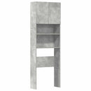 vaskemaskineskab 64x24x190 cm konstrueret træ betongrå