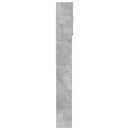 vaskemaskineskab 64x24x190 cm konstrueret træ betongrå