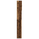 vaskemaskineskab 64x24x190 cm konstrueret træ gammelt træ-look