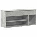 skobænk 102x30,5x45 cm konstrueret træ betongrå
