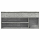 skobænk 102x30,5x45 cm konstrueret træ betongrå