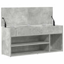 skobænk 102x30,5x45 cm konstrueret træ betongrå