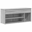 skobænk 102x30,5x45 cm konstrueret træ grå sonoma-eg