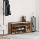 skobænk 102x30,5x45 cm konstrueret træ antikt træ
