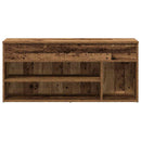 skobænk 102x30,5x45 cm konstrueret træ antikt træ