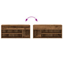 skobænk 102x30,5x45 cm konstrueret træ antikt træ