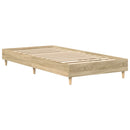 sengeramme uden madras 100x200 cm konstrueret træ sonoma-eg