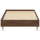 sengeramme uden madras 100x200 cm konstrueret træ brunt eg
