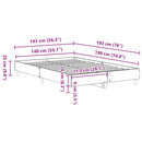 sengestel uden madras 140x190 cm konstrueret træ sort