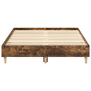sengestel uden madras 140x190 cm konstrueret træ røget eg