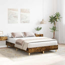 sengestel uden madras 135x190 cm konstrueret træ røget eg