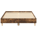 sengestel uden madras 135x190 cm konstrueret træ røget eg