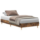 sengestel uden madras 75x190 cm konstrueret træ røget eg