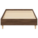 sengestel uden madras 75x190 cm konstrueret træ brunt eg