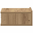 væghængt natbord 40x32x15 cm konstrueret træ kunsteg