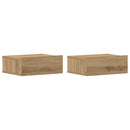 svævende natborde 2 stk. 40x32x15 cm konstrueret træ kunsteg