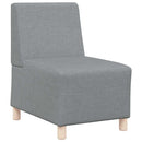 modulær sofa uden armlæn lysegrå 55 cm stof