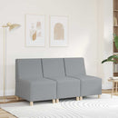 modulær sofa uden armlæn lysegrå 55 cm stof
