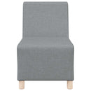 modulær sofa uden armlæn lysegrå 55 cm stof