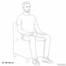modulær sofa uden armlæn lysegrå 55 cm stof