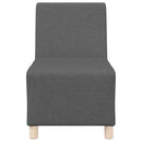 modulær sofa uden armlæn mørkegrå 55 cm stof