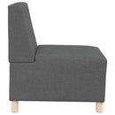 modulær sofa uden armlæn mørkegrå 55 cm stof