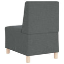 modulær sofa uden armlæn mørkegrå 55 cm stof