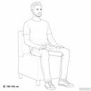 modulær sofa uden armlæn cremefarvet 55 cm stof