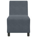 modulær sofa uden armlæn mørkegrå 55 cm fløjl