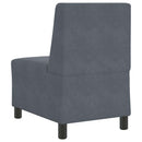 modulær sofa uden armlæn mørkegrå 55 cm fløjl