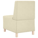 Modulsofa enhed uden arme Creme 55 x 74 x 82 cm Faux læder
