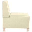Modulsofa enhed uden arme Creme 55 x 74 x 82 cm Faux læder