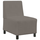 Modulsofa enhed uden arme Lysegrå 55 x 74 x 82 cm Velourstof