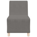 Modulsofa enhed uden arme Lysegrå 55 x 74 x 82 cm Velourstof