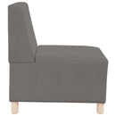 Modulsofa enhed uden arme Lysegrå 55 x 74 x 82 cm Velourstof