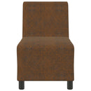 Modulsofa enhed uden arme Brun 55 x 74 x 82 cm Faux Suede Læder