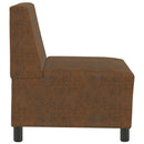 Modulsofa enhed uden arme Brun 55 x 74 x 82 cm Faux Suede Læder