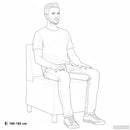 modulær sofa uden armlæn mørkegrå 55 cm kunstlæder