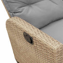 sofasæt til haven 3 dele med hynder L-formet polyrattan beige