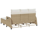 sofasæt til haven 3 dele med hynder L-formet polyrattan beige
