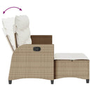 sofasæt til haven 3 dele med hynder L-formet polyrattan beige