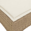 sofasæt til haven 3 dele med hynder L-formet polyrattan beige