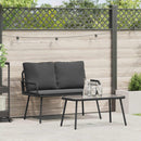 Have Spisebordssæt med pude 2 pcs Sort polyrattan