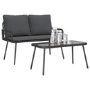 Have Spisebordssæt med pude 2 pcs Sort polyrattan