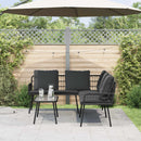Havesofa Sæt 2 stk. Sort polyrattan