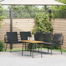 Havesofa Sæt 2 pcs Sort polyrattan